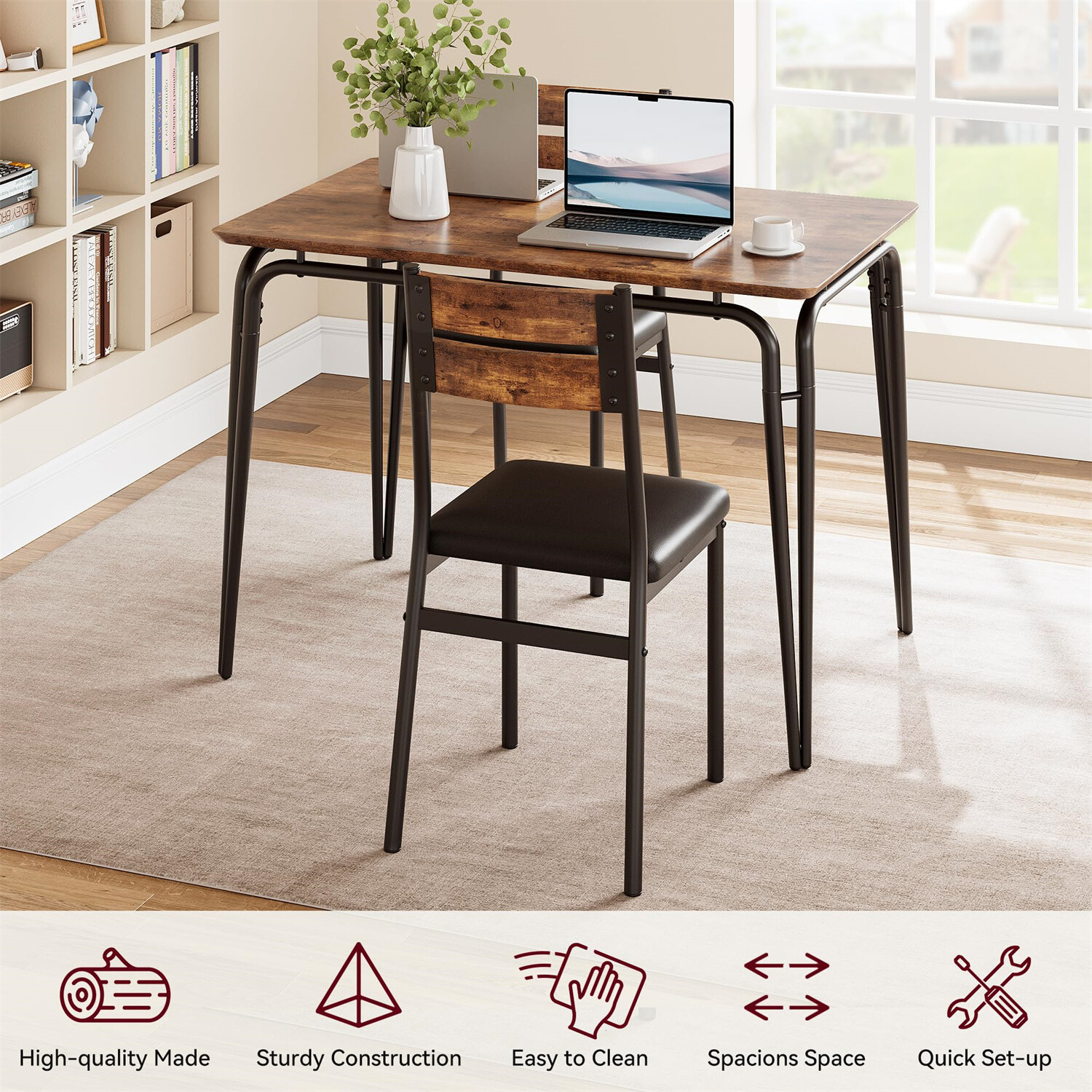 🔥Dining Table Set for 4 Kitchen Table and Chairs 5 Piece Kitchen Dining Room