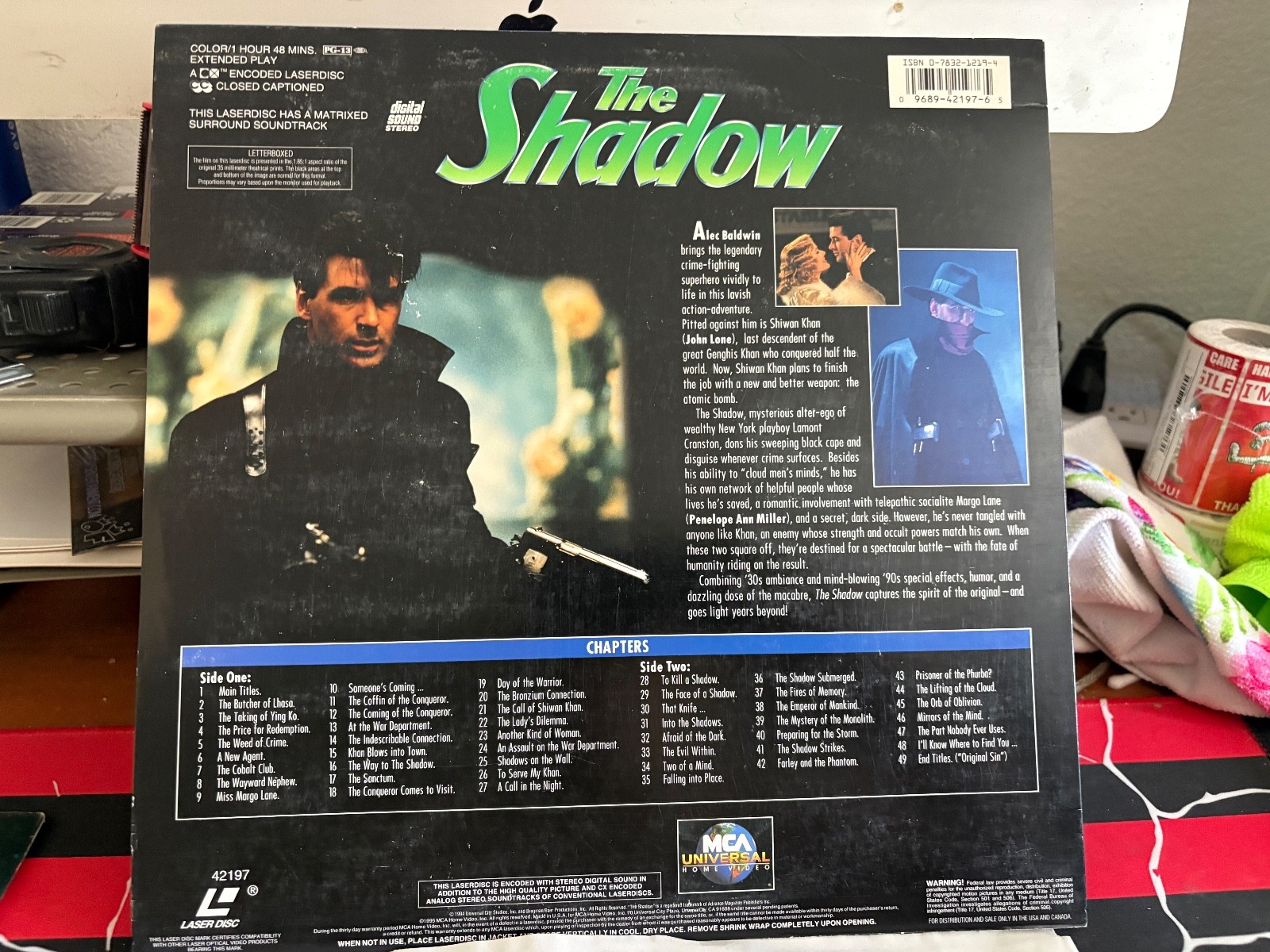 The Shadow 1995 Laserdisc, MCA/Universal 42197, Rare