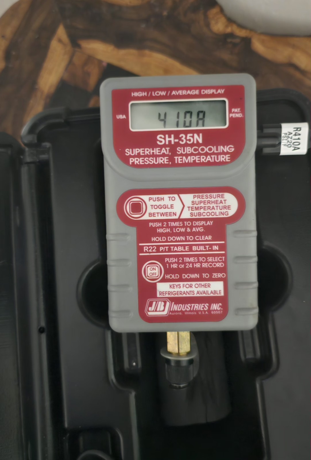 JB Industries SH-35N Superheat Subcooling Pressure Temperature Gauge with Case