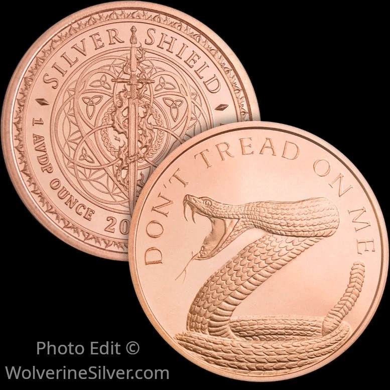 1 Oz. Solid .999 Fine Copper Round - Don't Tread on Me 2026 - Golden State Mint