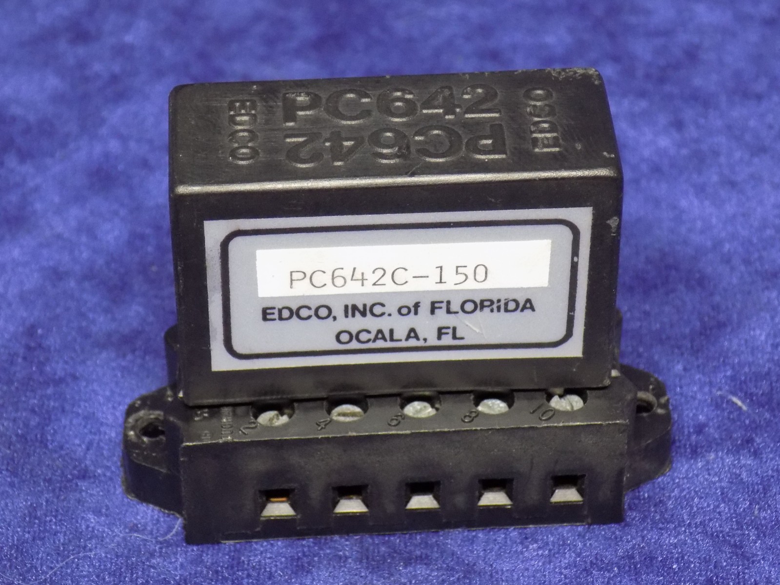 USED WORKING EDCO PC642  SURGE PROTECTOR PC642C-150 WITH BASE