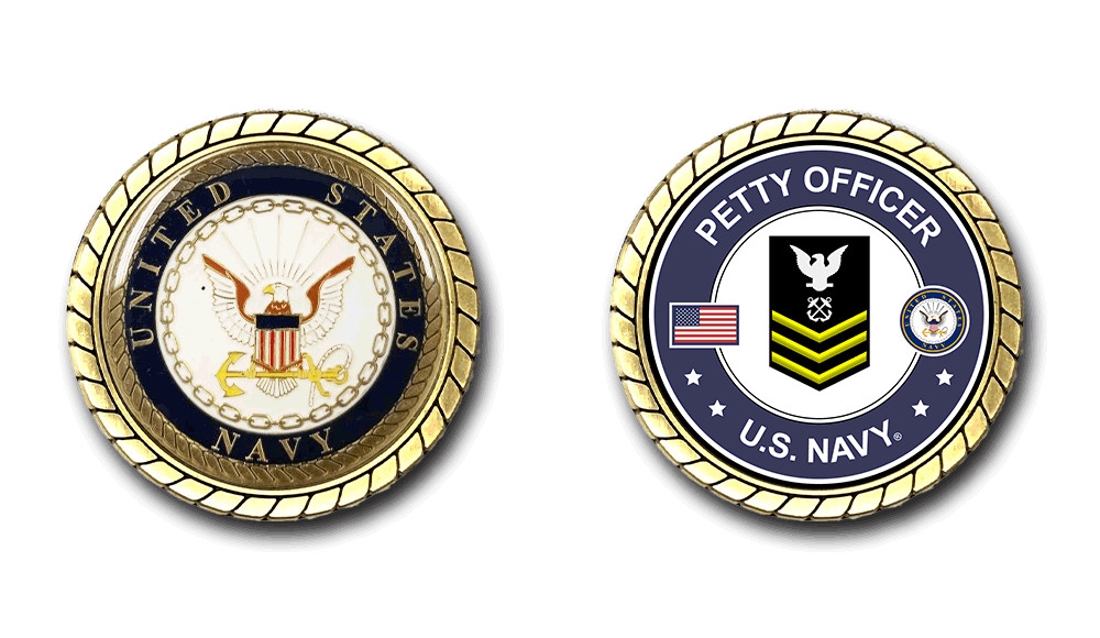 US Navy Petty Officer First Class Challenge Coin Officially Licensed