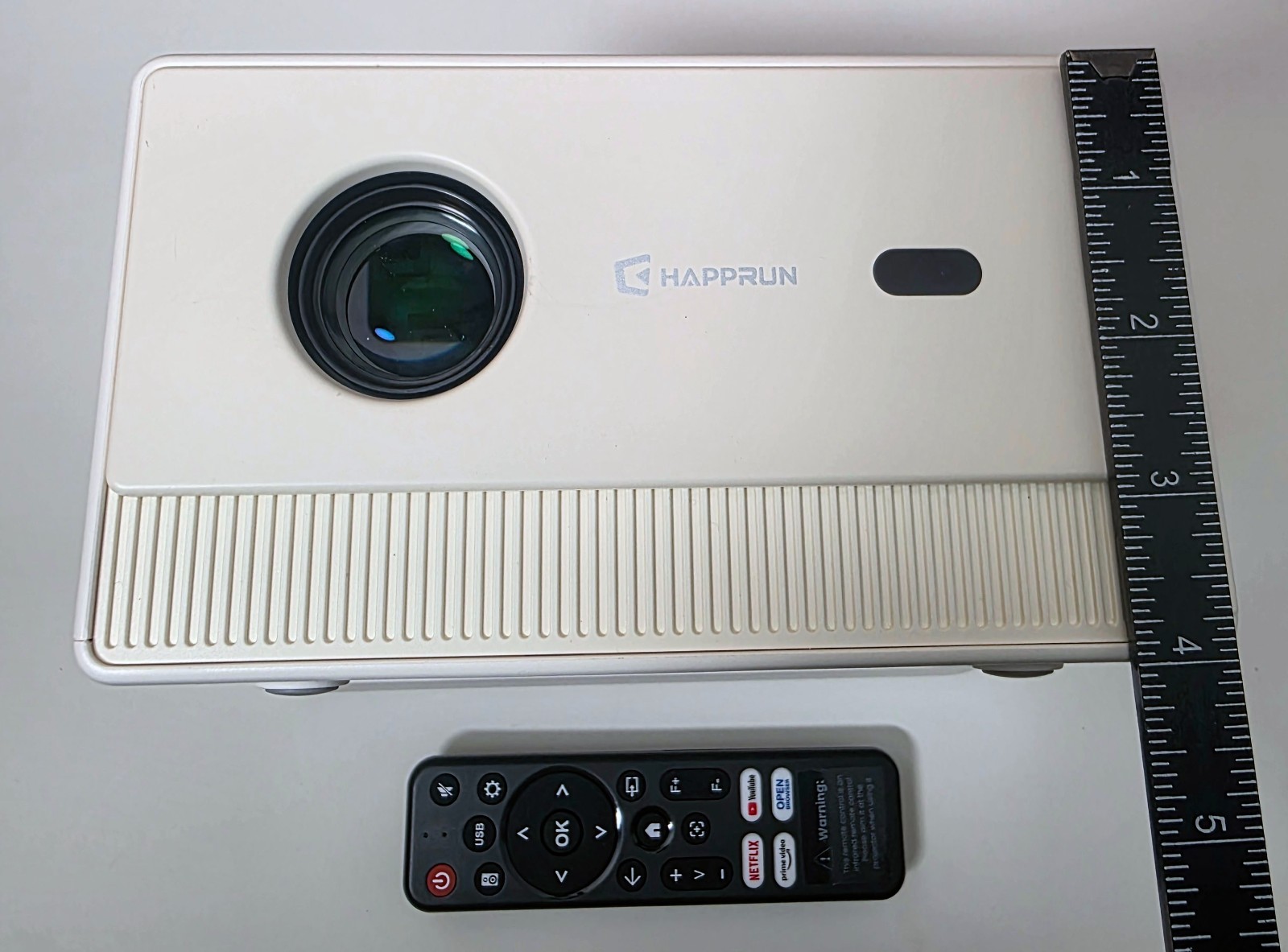 HAPPRUN 1500 ANSI Portable Projector with Built-in Streaming Apps