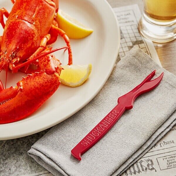 Shuckaneer 7 1/2" Seafood Sheller - 2/Pack Red