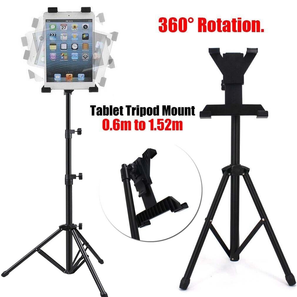 Adjustable Tripod Stand Holder Bracket For iPad 1 2 3 7"-11" Tablet FLOOR MOUNT