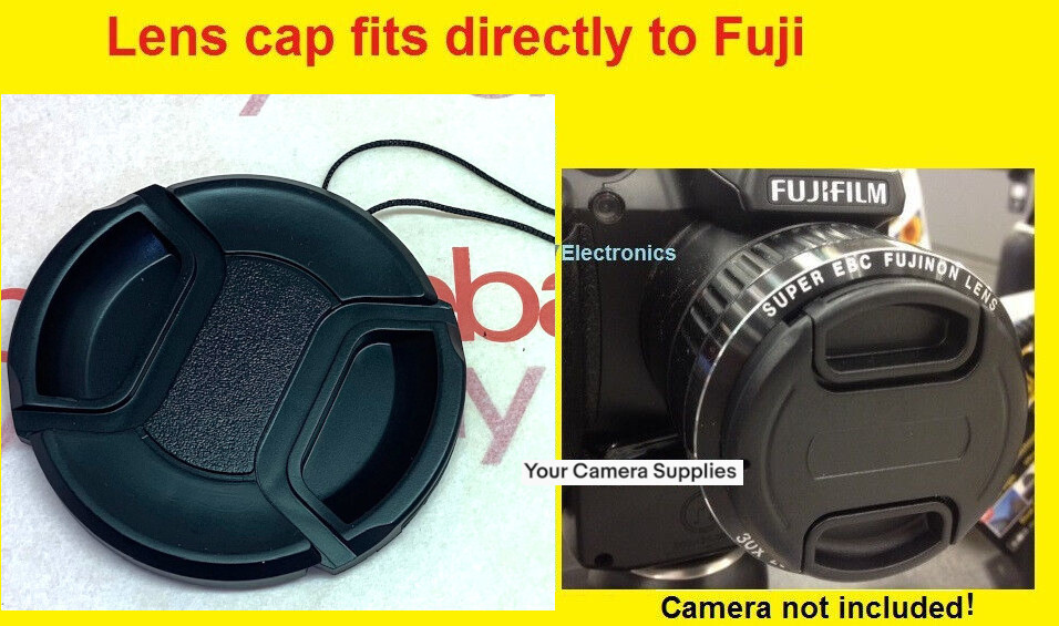 FRONT SNAP-ON LENS CAP DIRECTLY to CAMERA FUJI S8400 S8400W FINEPIX+ HOLDER
