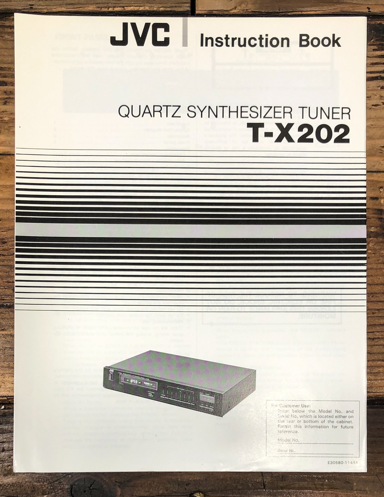 JVC T-X202 Tuner Owners / User Manual *Original*