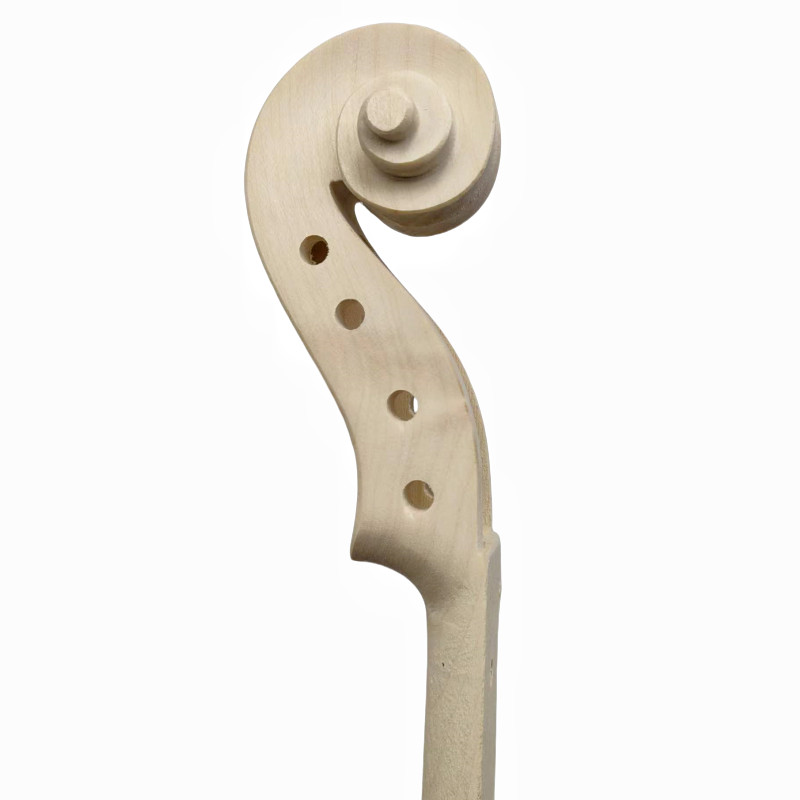 Unvarnished Violin neck Full size 4/4 Maple wood,Unifnished Violin Head Neck