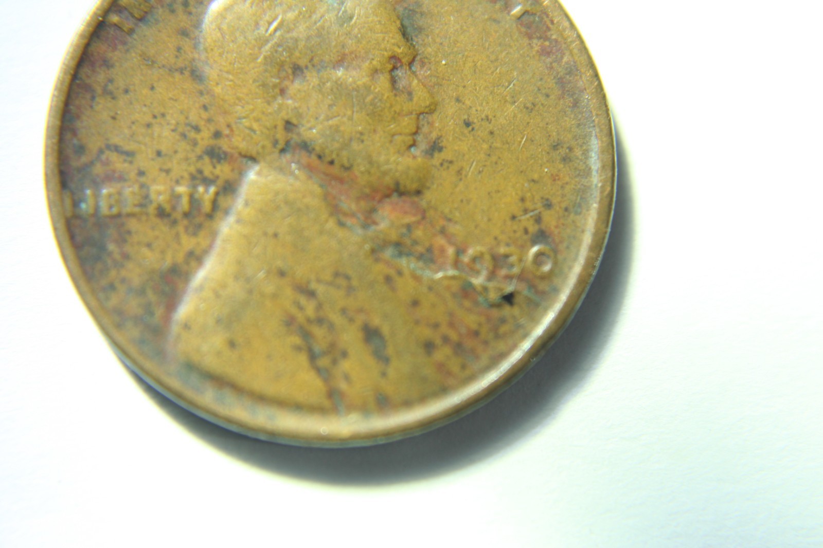 1930-D Lincoln Wheat Cent LAMINATION ERROR