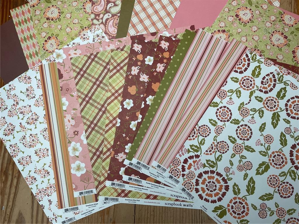 New CHATTERBOX SCRAPBOOK GREENHOUSE 12X12" 13 DS paper, 8 DS CARDSTOCK