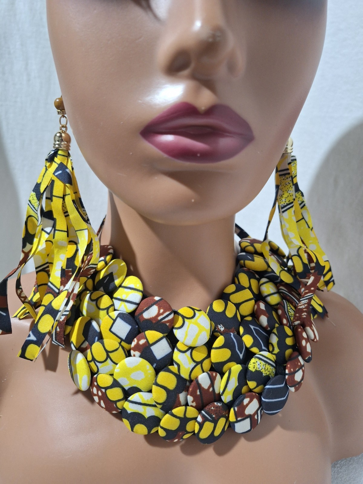 AFRICAN WAX PRINT JEWELRY SET