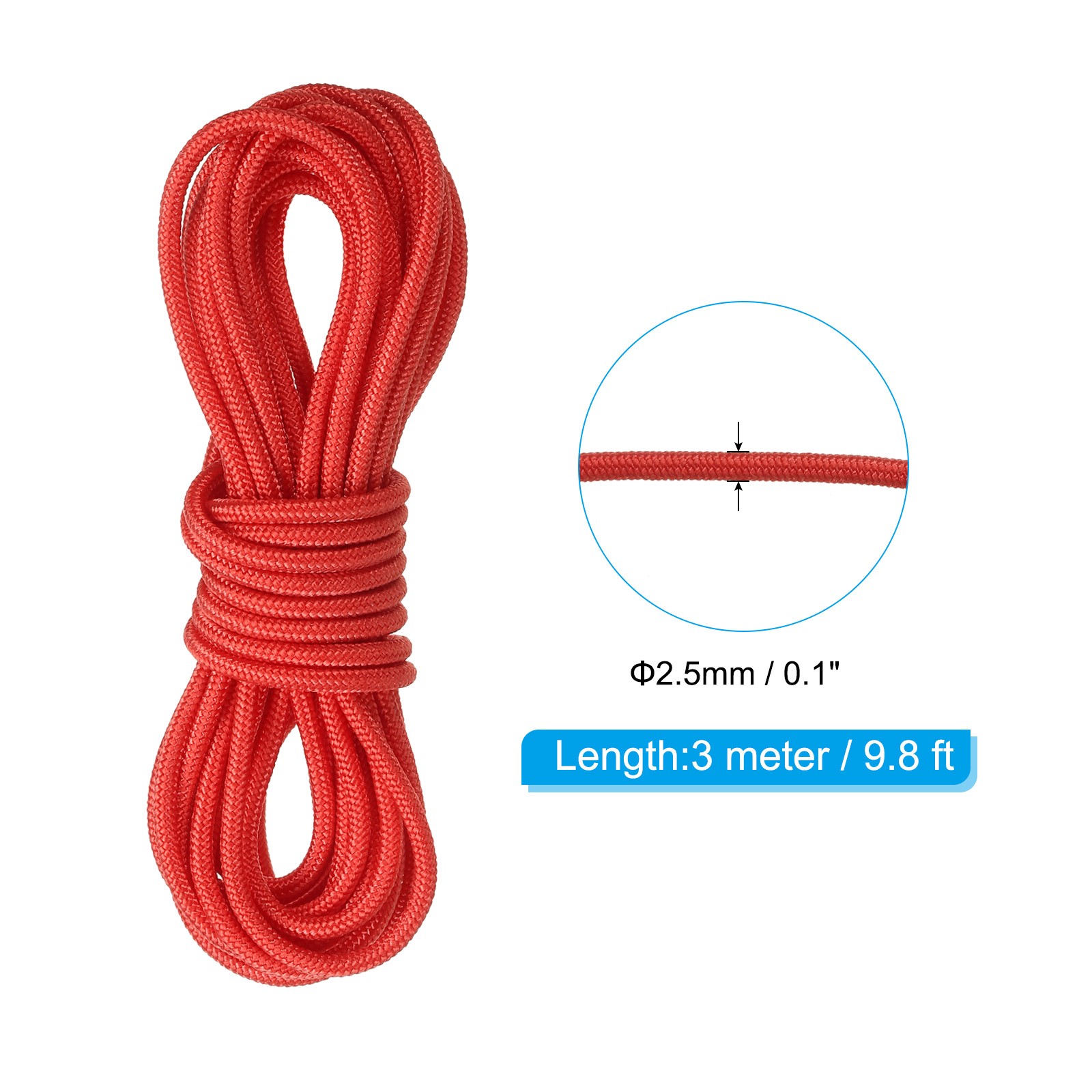 Archery D Loop Rope 10FT Bow String Release Nock Wire Nocking Loop Red