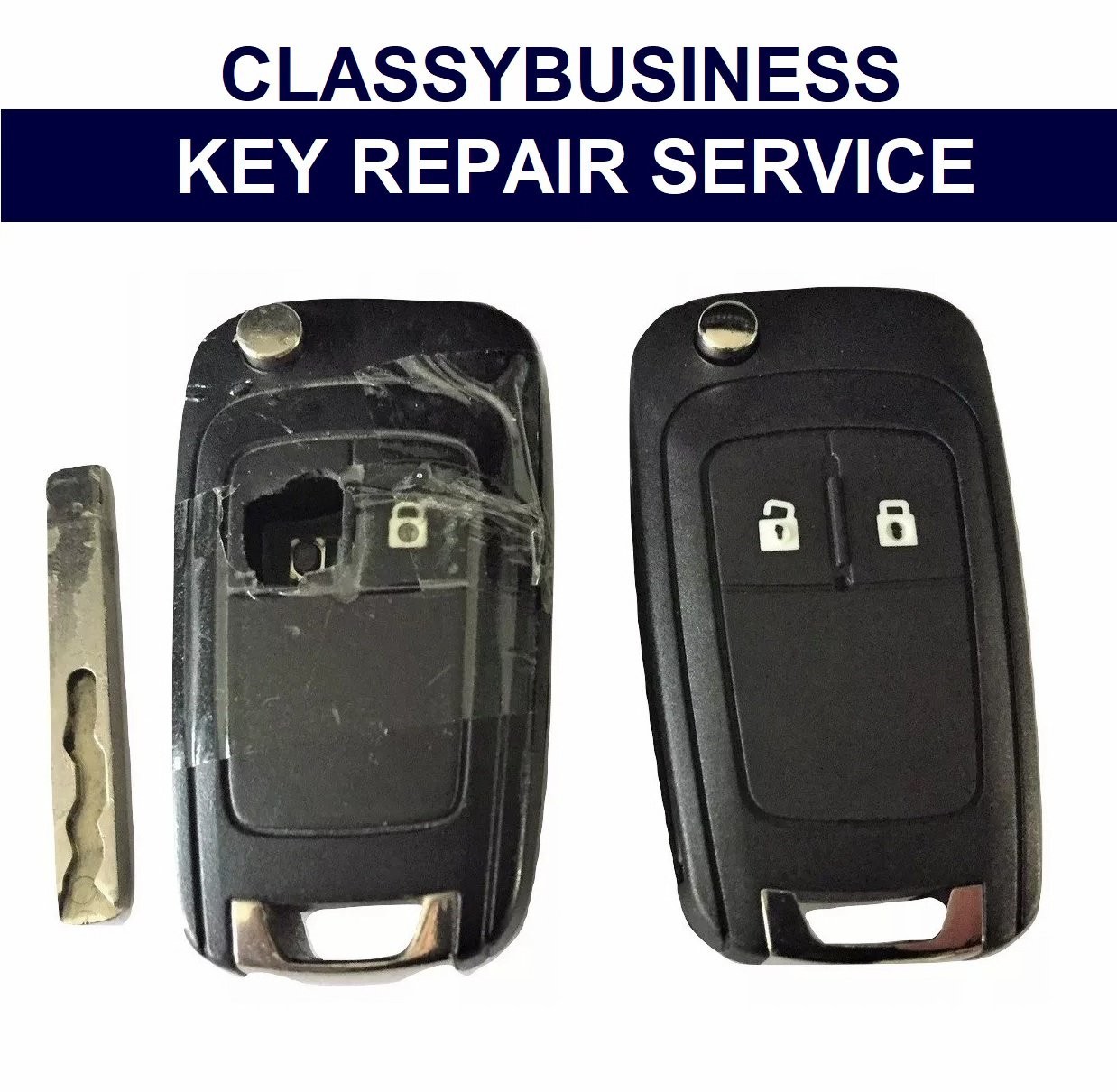 Repair service for Vauxhall Mokka Astra Corsa 2 button flip key repair refurb