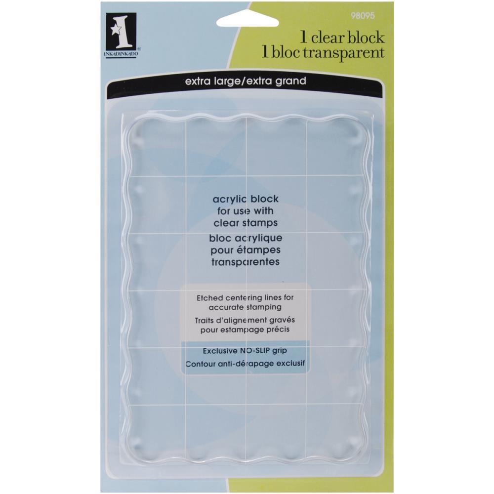 Clear Acrylic Mounting Block For Rubber Stamps 4.5" x 6.5" inch Inkadinkado NEW
