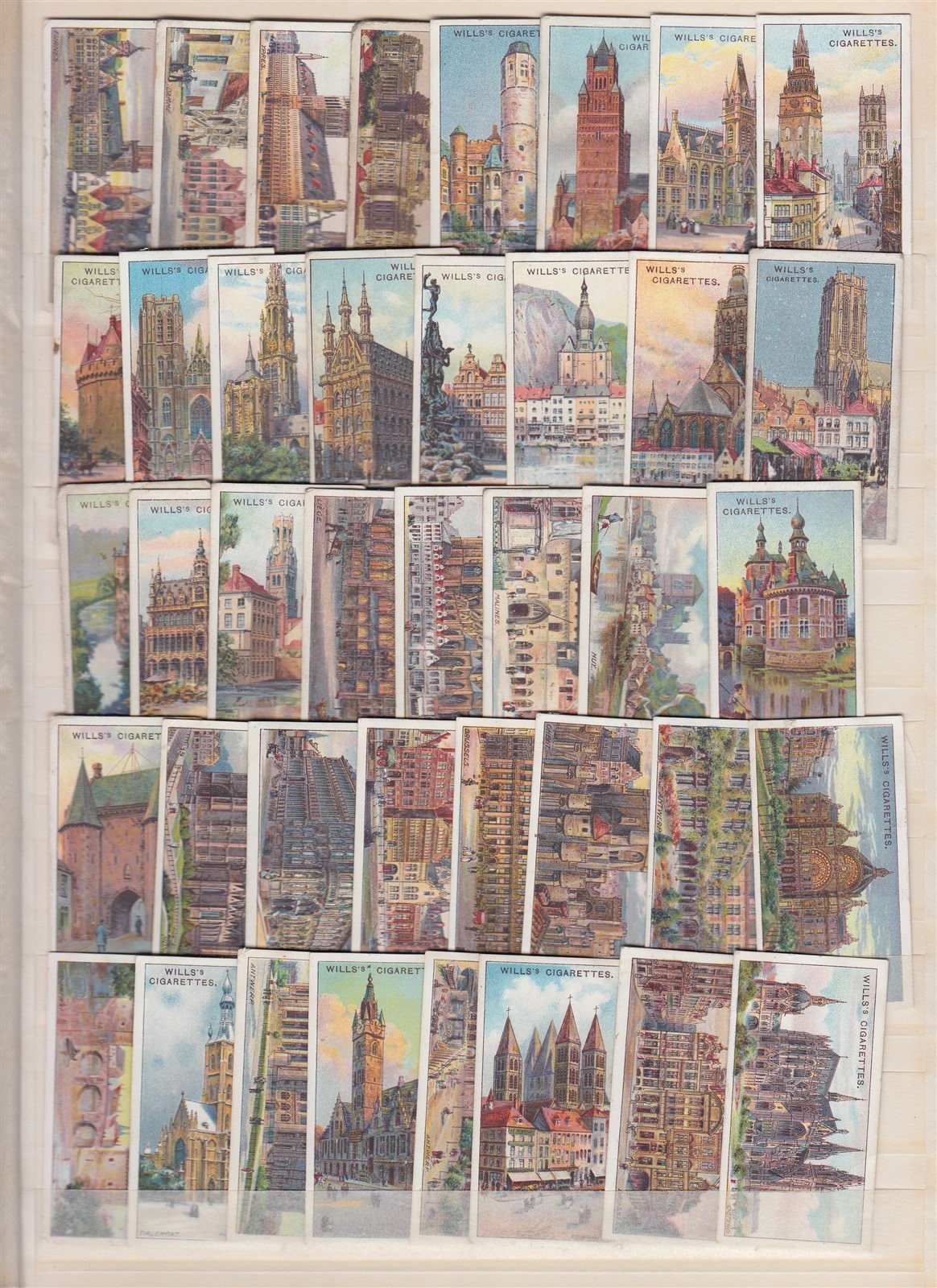 WILL'S Cigarettes cards Belgian architecture 40 out of 50