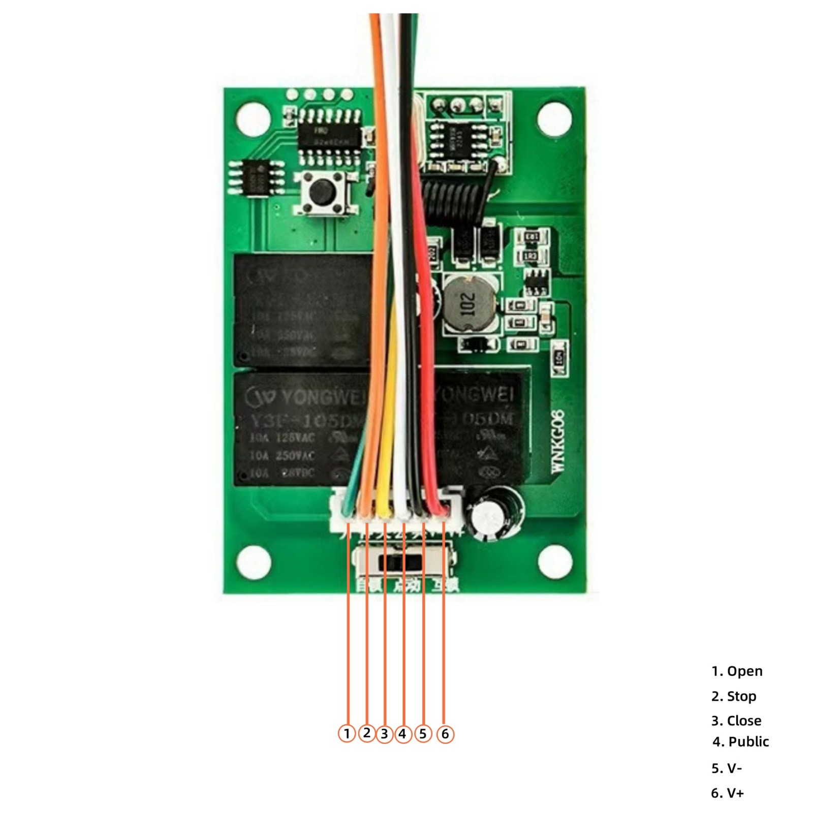 433MHz DC12-24V Relay 3CH Wireless RF Remote Control Switch Receiver Module Part