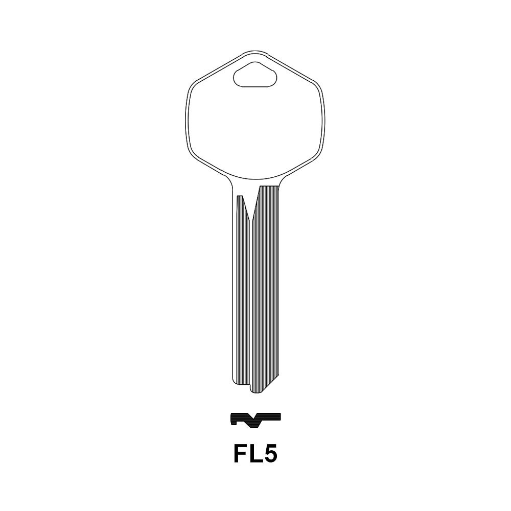 FL5 Key Blank 6-Pin Nickel