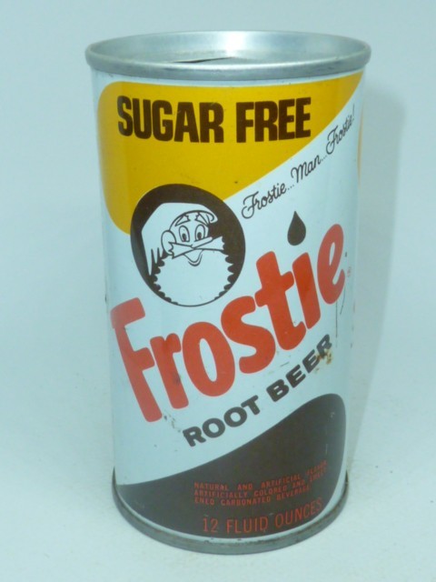 Empty Top Opened 12oz Frostie Sugar Free Root Beer S.S. Pull Tab