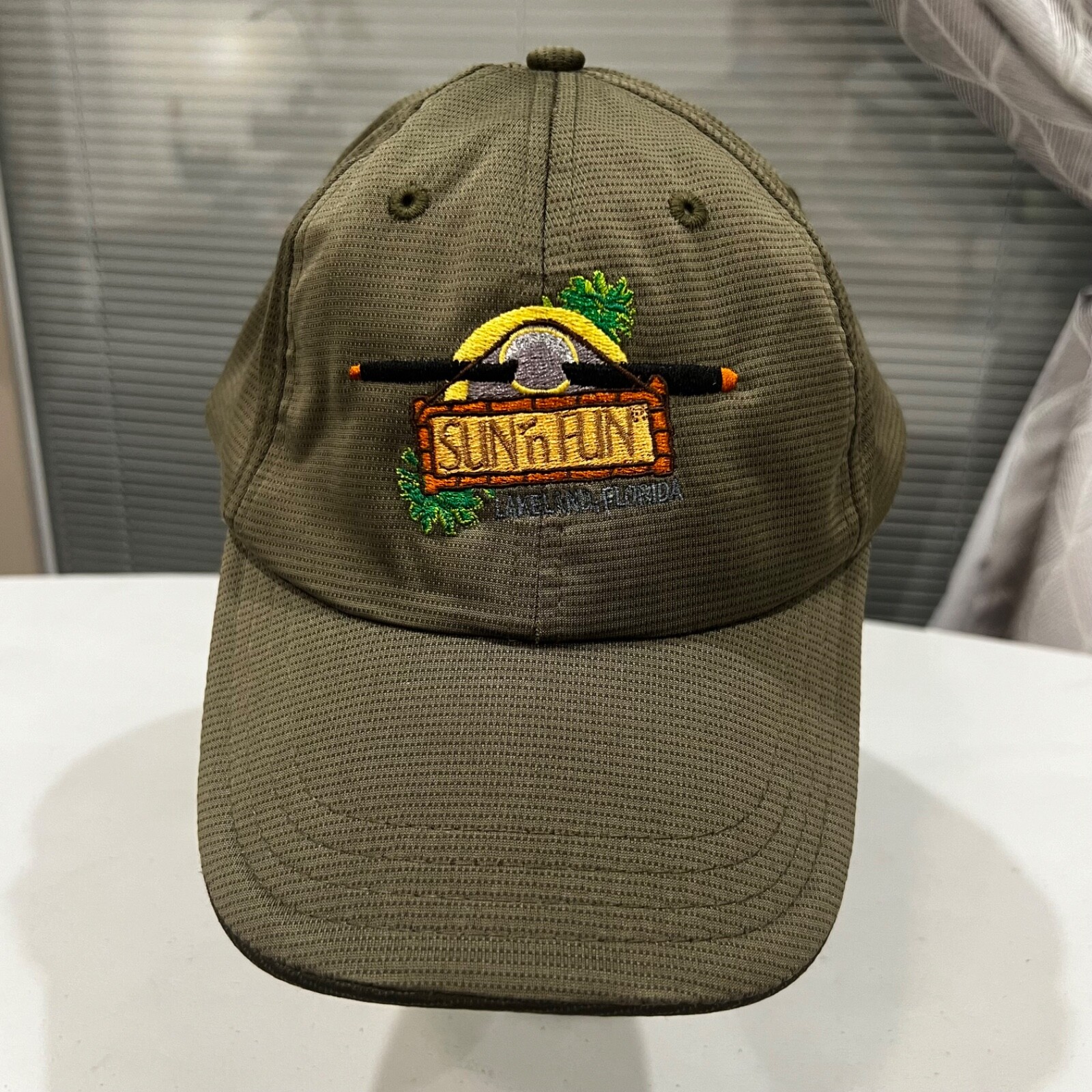 Sun n Fun Lakeland Florida Olive Green Hat Cap EUC