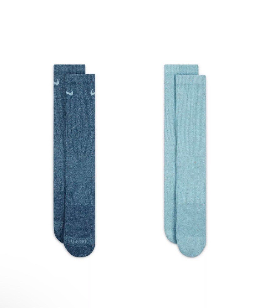 NIKE Everyday Plus 2-Pack Cushioned Crew Socks Size Large 8-12 mDQ7699-903 NWT