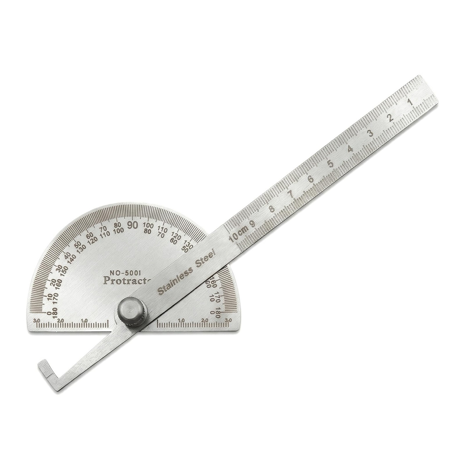 Stainless Steel Angle Finder Protractor, 0–180° Measuring Tool with...