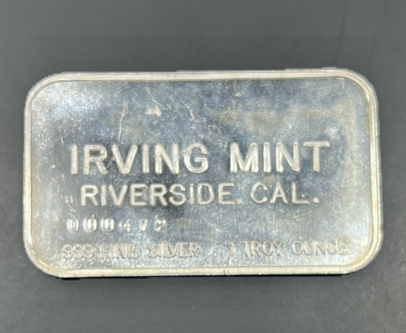 1974 New Baby 1oz Silver Art Bar - Irving Mint 1oz .999 Fine Silver #000472