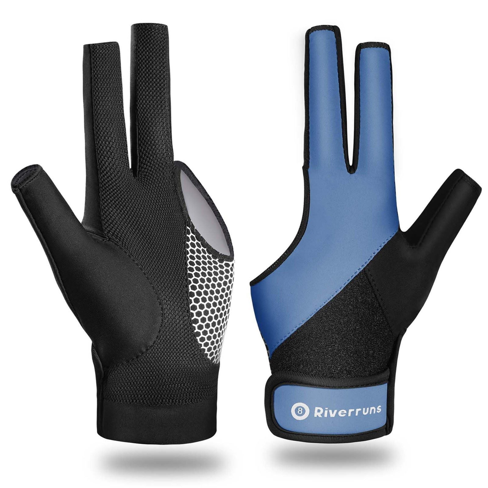 Billiard Pool Glove for Left Hand 3 Finger, Snooker Cue Sport Glove for Men Wome