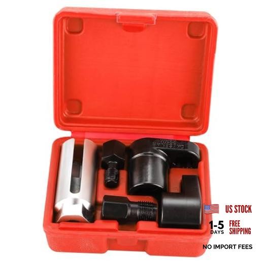 5PCS O2 Sensor Removal & Thread Chaser Tool Set - Red Socket Set