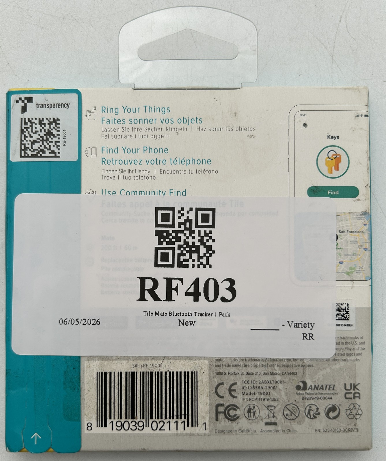 Tile Mate Bluetooth Tracker 1 Pack