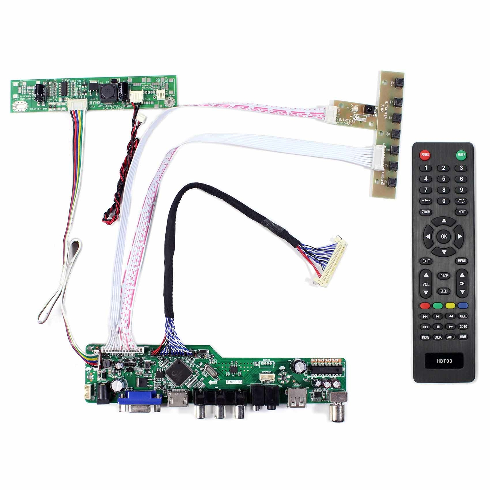 HD VGA AV USB RF LCD Controller Board For 24"  M240UAN01.0  1920x1200 LCD