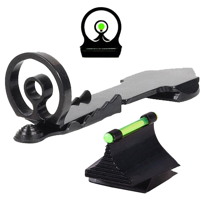 Bullseye Green Fiber Optic Sight Set fits Henry  Frontier  in 22LR