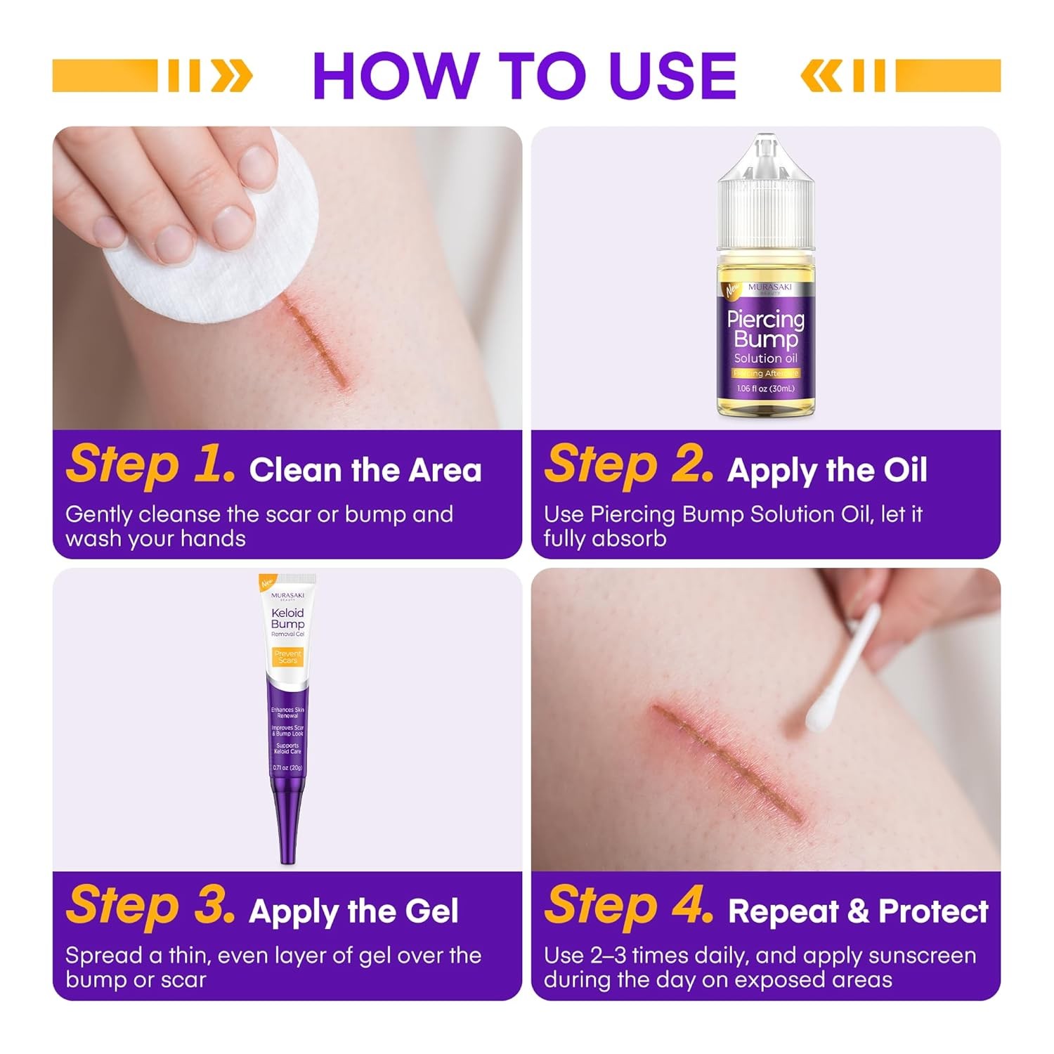 Piercing Keloid Bump Solution Kit | Aftercare Treatment with...