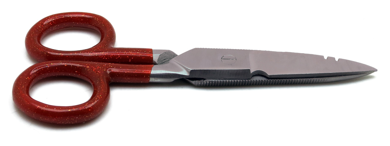 Multi-Purpose Electrician Red Scissors 5.25" Cutting Stripping Wires Instruments