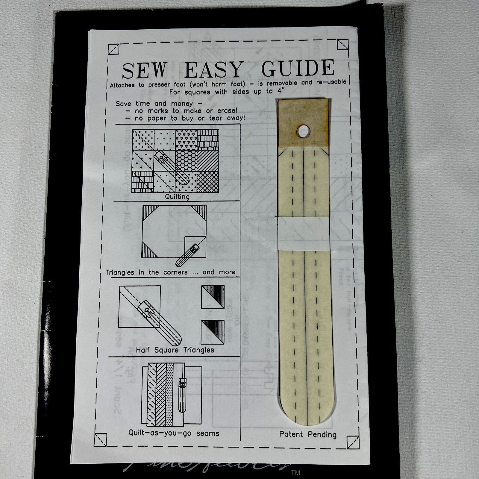 SewTogether Sew Easy Guide Sara Gray Quilting Tools Template Ruler Marking Guide