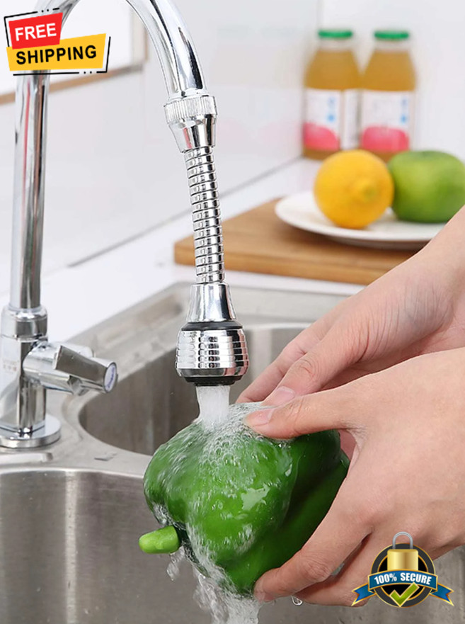 Turbo Flex 360 Flexible Faucet Sprayer Extension for Kitchen & Bathroom Sink