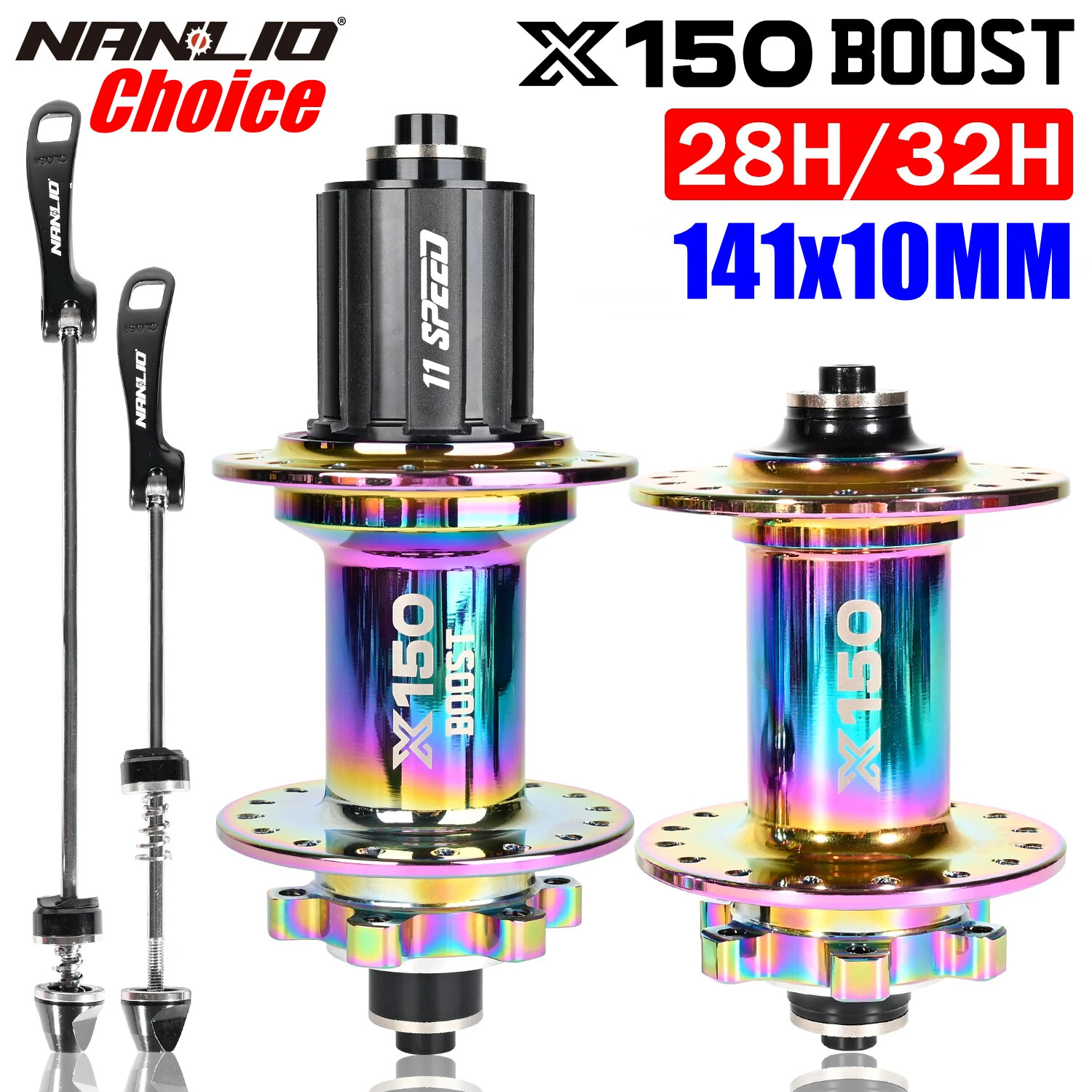 Nanlio X150 BOOST QR HG MS XD,Mountain Bike Hub  6 Detents, 150T, 28/32 Holes,