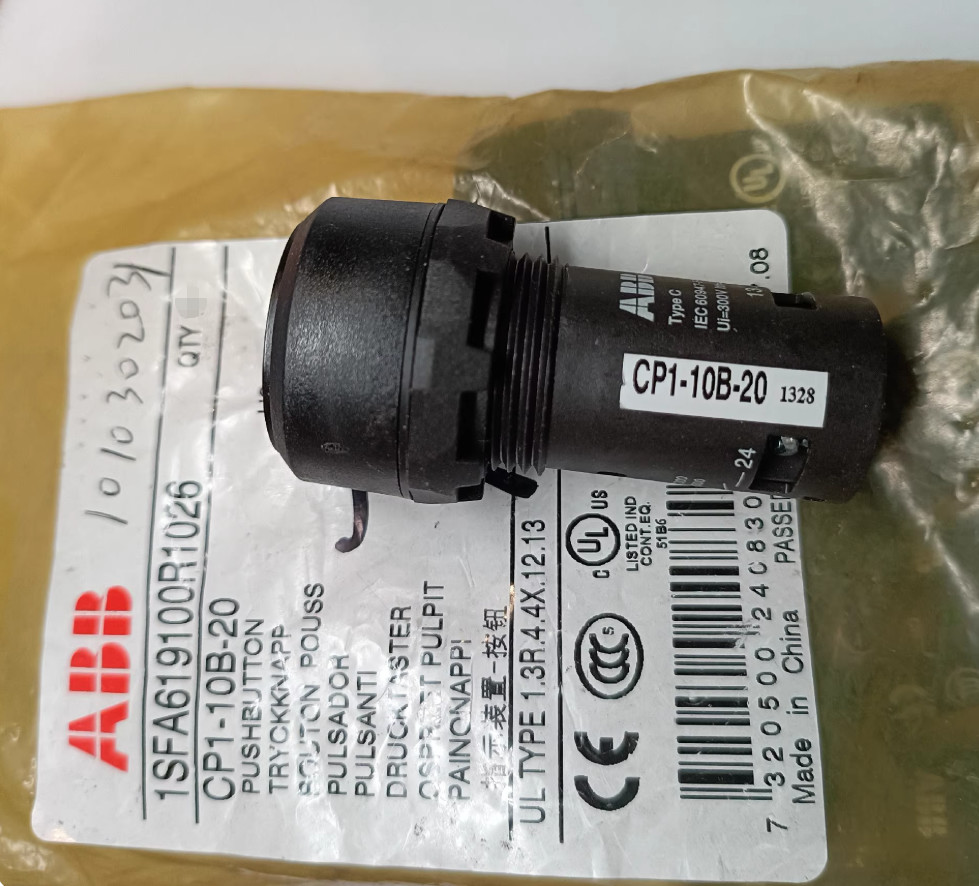 1PC New ABB Black flat button CP1-10B-20 2NO #LL