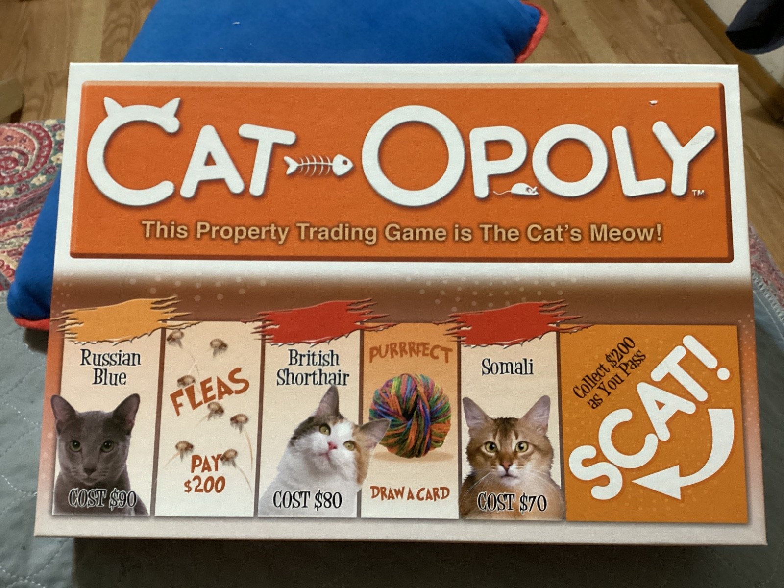 CATOPOLY COMPLETE, 6  PIECES BOARD GAME, EXC. COND/SIAMESE, PERSIAN/ FREE PH