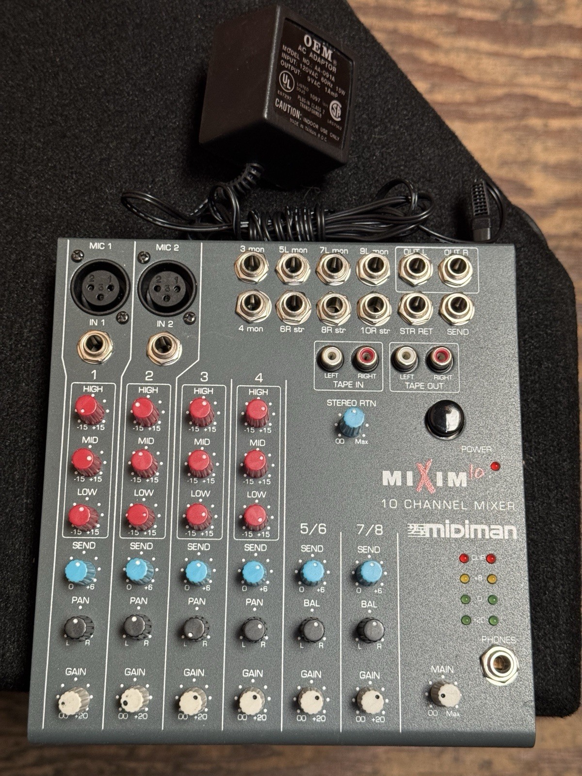 MiXim 10 Channel Mixer Midiman