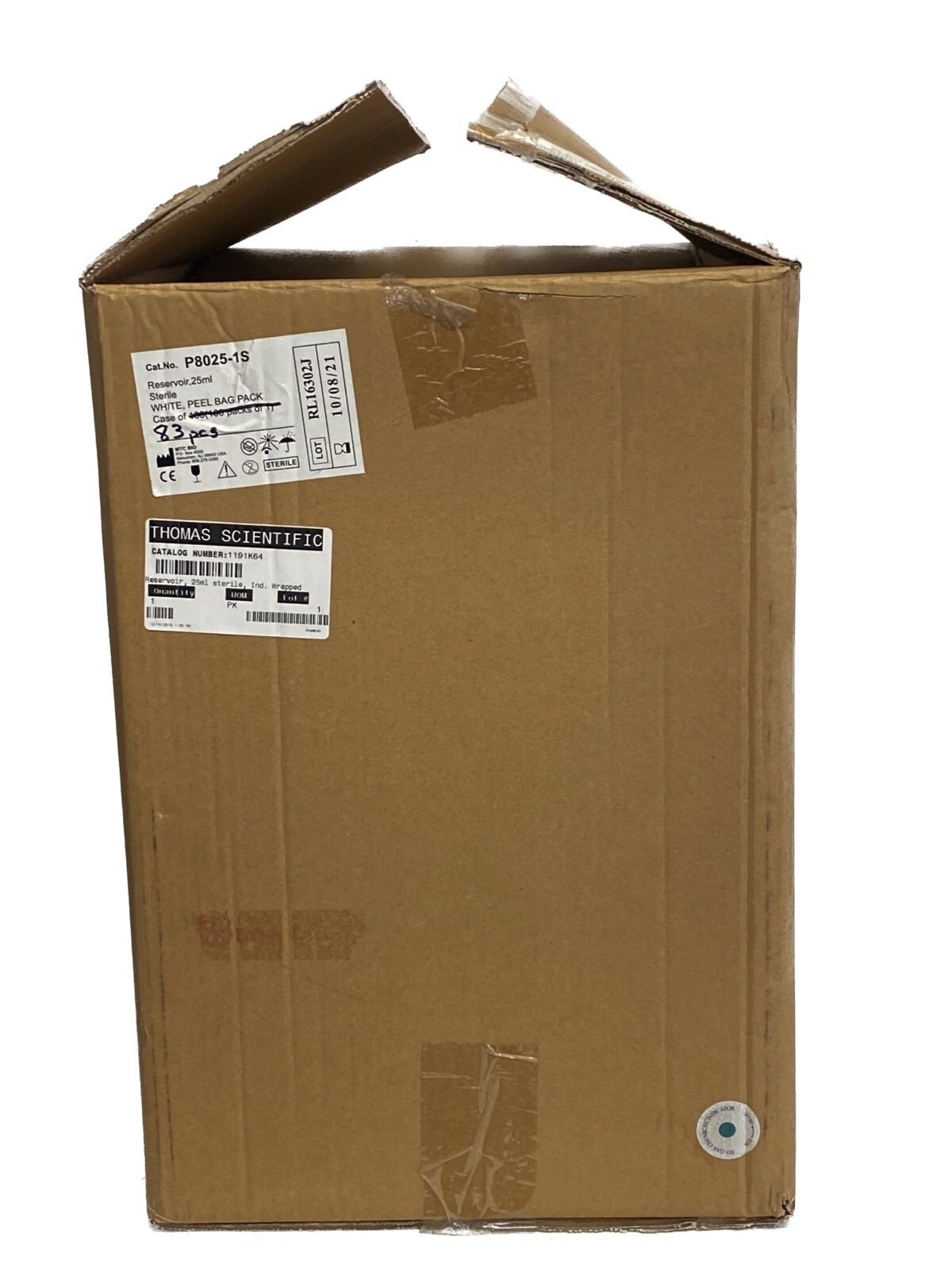 (83) MTC BIO 25mL Polypropylene Reagent Reservoirs in Peel Bags P8025-1S