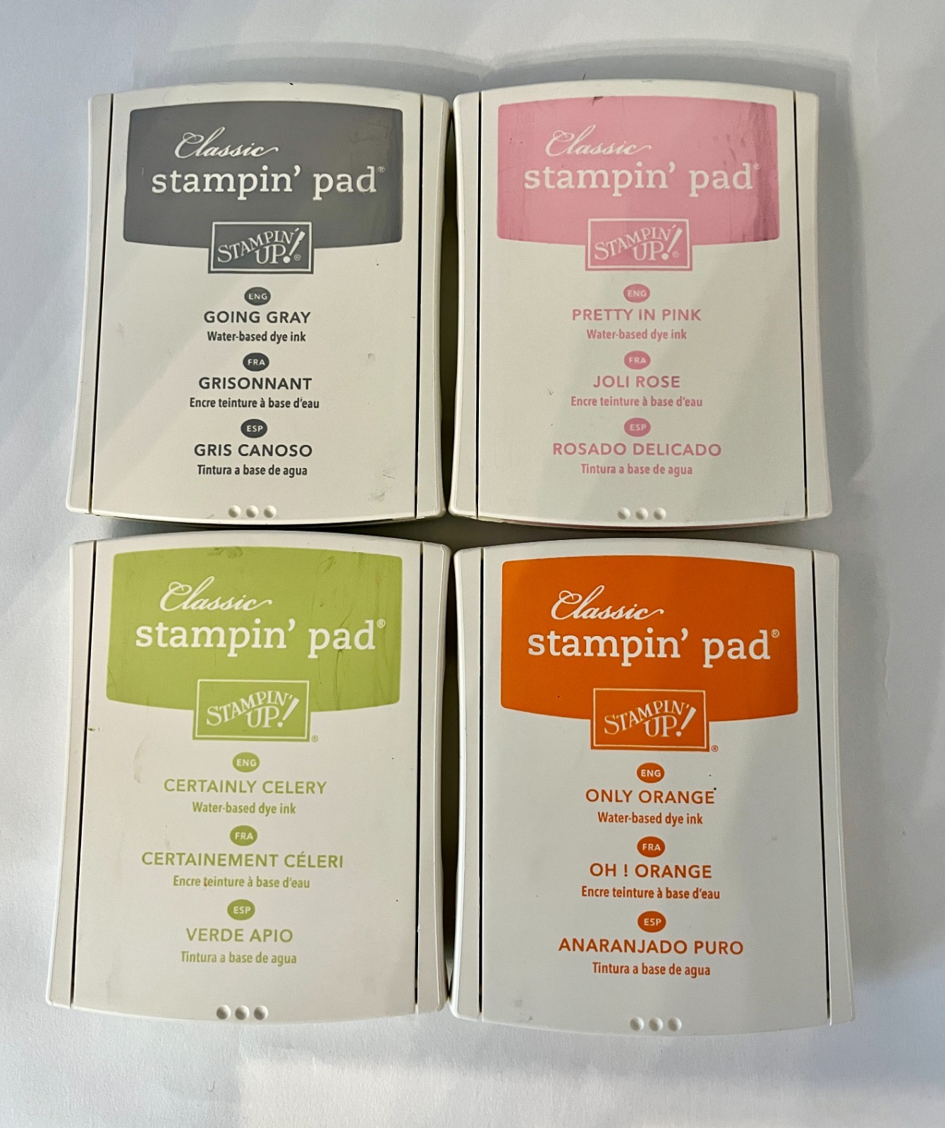 LOT Of 4 Stampin' Up Classic Stampin Pad in 4 Different Colors