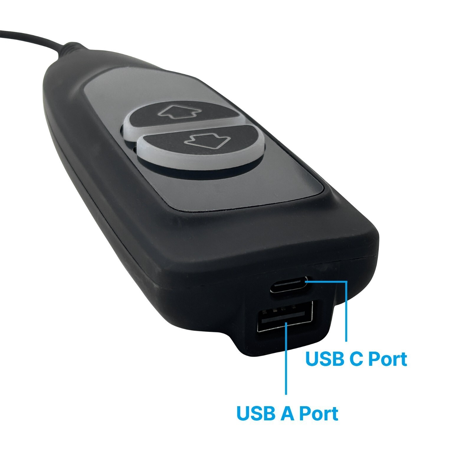 2 Button 5 Pin Recliner Remote Control with USB A C Ports for Lift Chairs