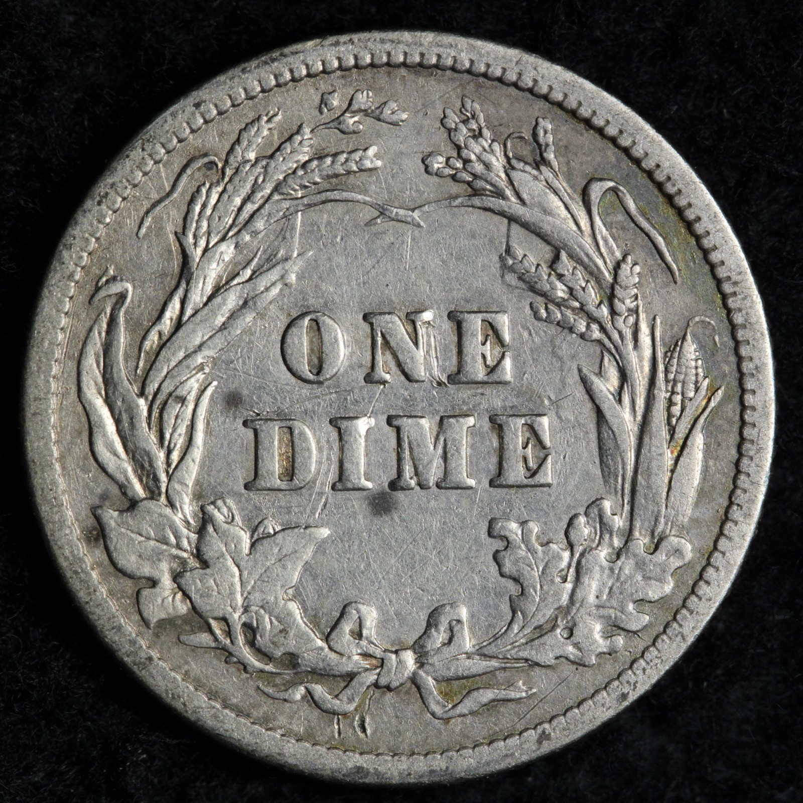 1900 Barber Silver Dime AU E171 QUM