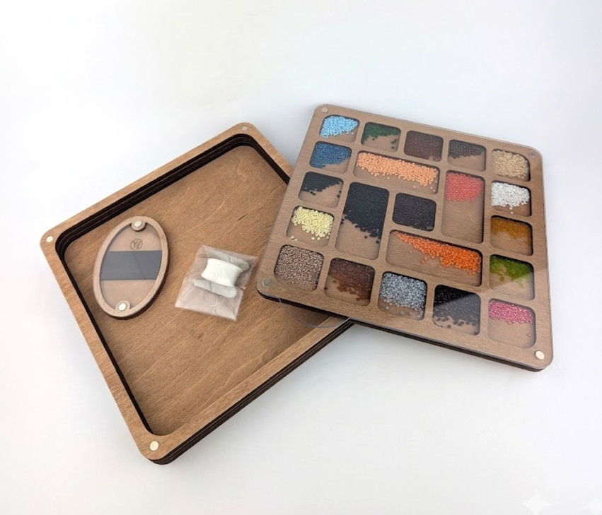 Beads Storage Box Big, Bead Organizer Tray 8*8in