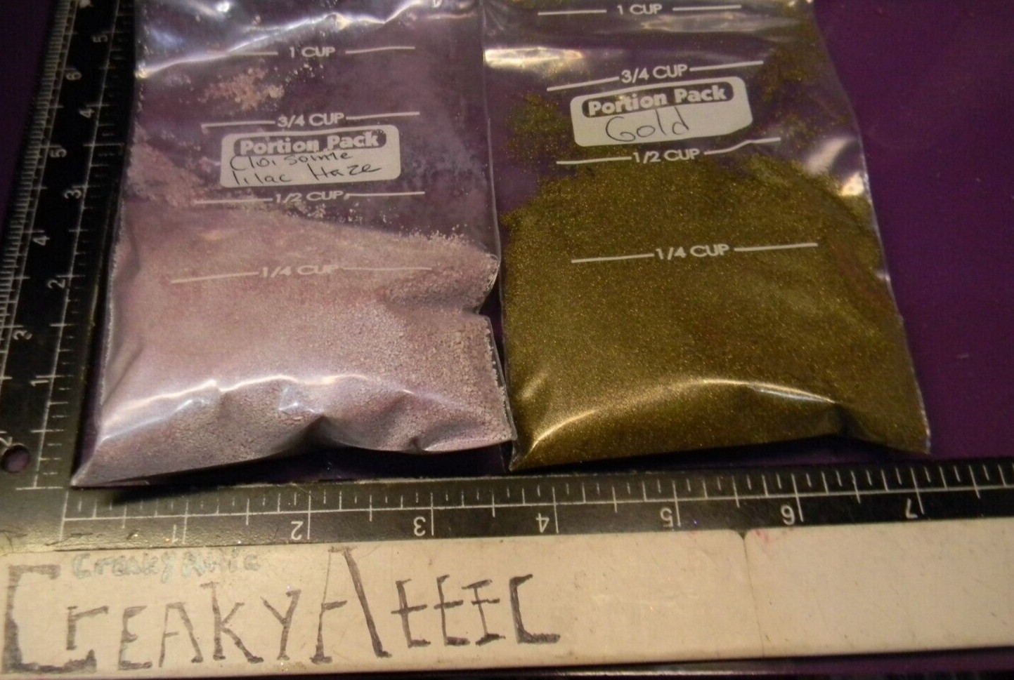 CLOISONNE LILAC HAZE GOLD 2 EMBOSSING POWDERS OUNCE #807 CREAKYATTIC