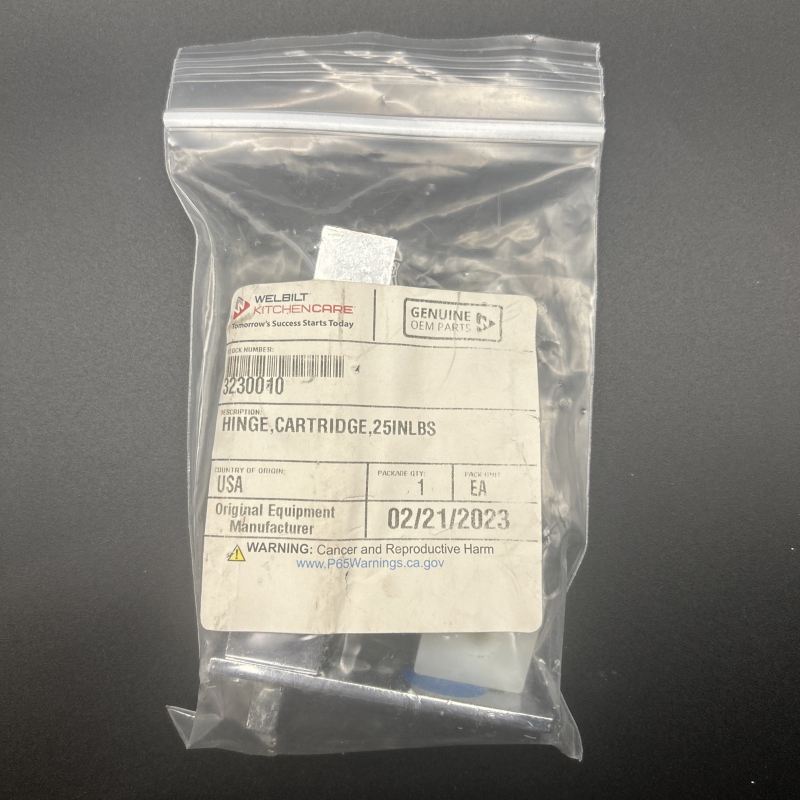 3230010 Delfield Hinge Cartridge 25Inlbs Genuine OEM DEL3230010 Free Shipping!