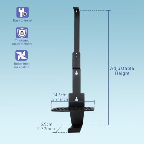 Heavy-Duty PS5 Wall Mount Kit for Cooling & Protection, 2 Controller & Headset H