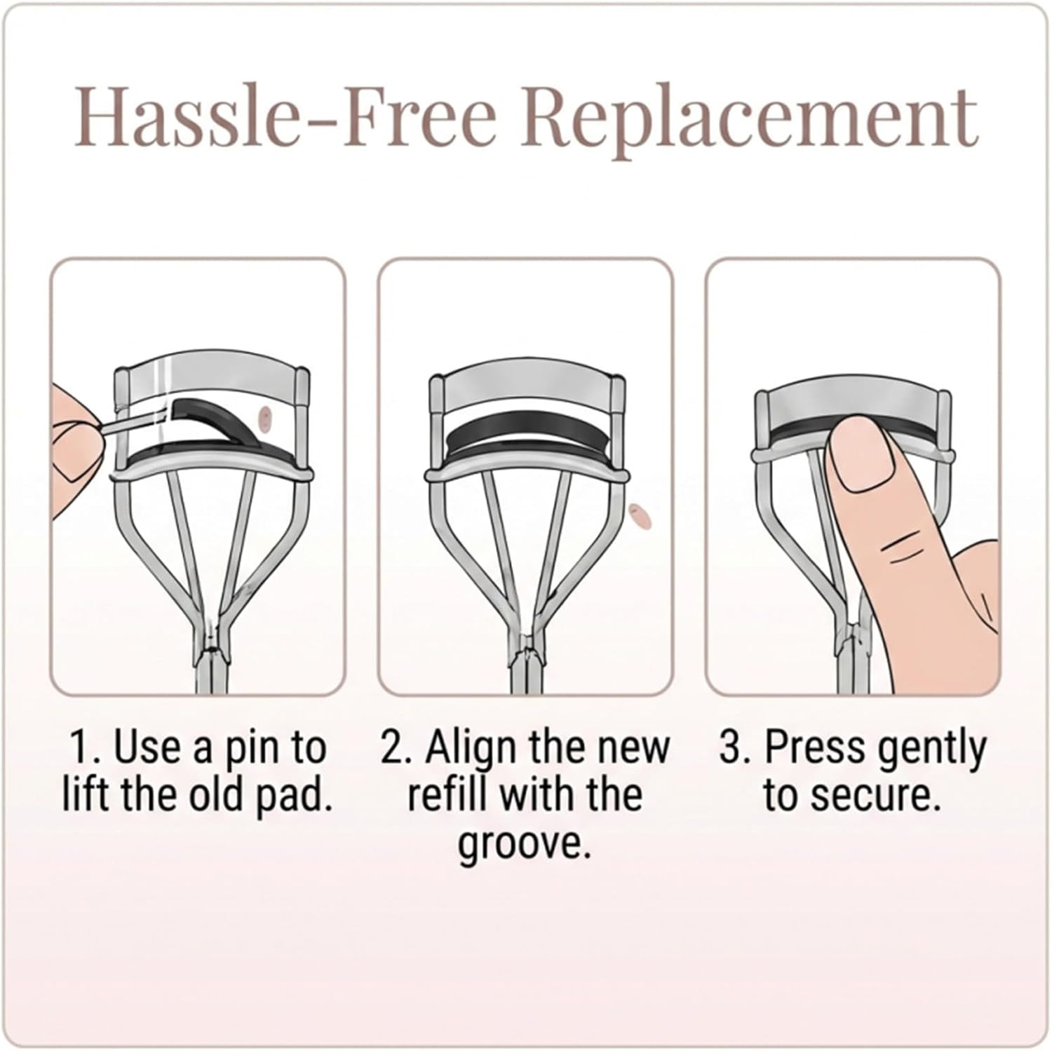 Compatible with Shiseido Eyelash Curler Refill Pads,Silicone Replacement Refills
