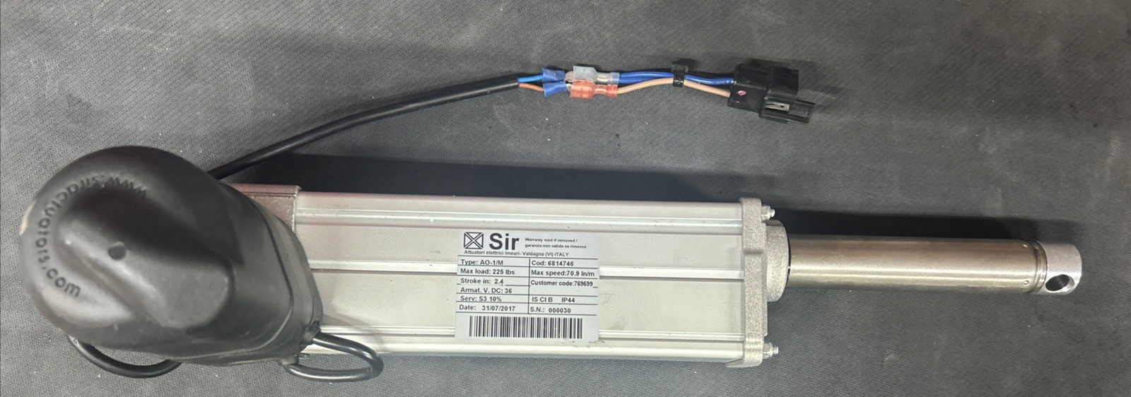 SIR AO-01/M LINEAR ACTUATOR ARM ASSY.
