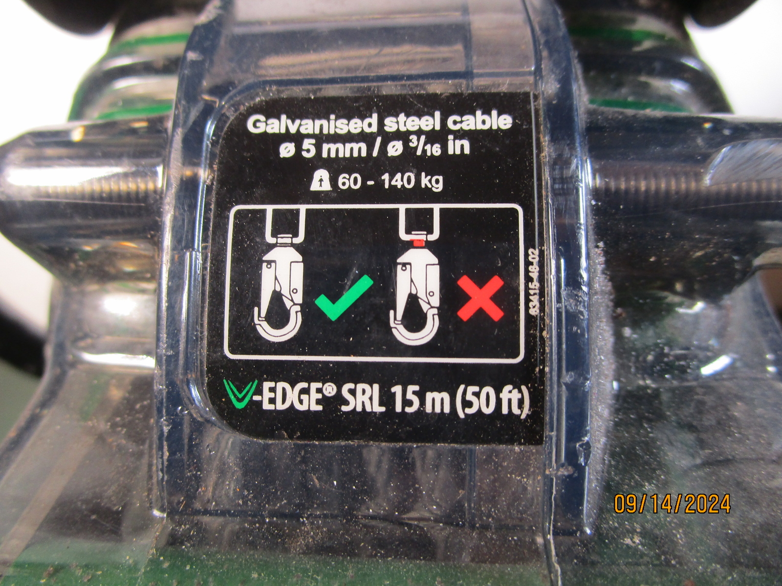 MSA Edge SRL 50' Sttel Cabe Self Retracting Lifeline 63415-00A